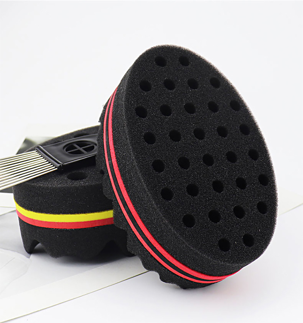 Kapper Mannen Haar Vuile Braider Twist Spons Handschoenen Afrikaanse Haar Styling Vork Kam Haar Krullen Schuim Voor Salon