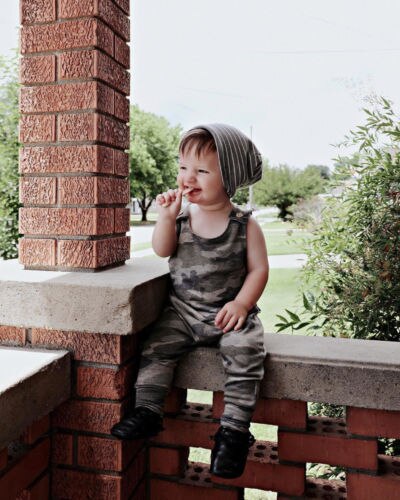 neue Sommer Camo Strampler Jungen Mädchen ärmellos Spielanzugoverall Baumwolle Neugeborenen Outfits Kleidung Heißer