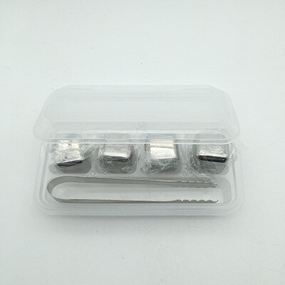 Kamienie Whisky kostki lodu ze stali nierdzewnej 4/6/8 szt. wielokrotnego użytku kamienie chłodzące robić whisky wino robić chłodzenia piwa szampana Wort bar: 4 Pecs z Tongs