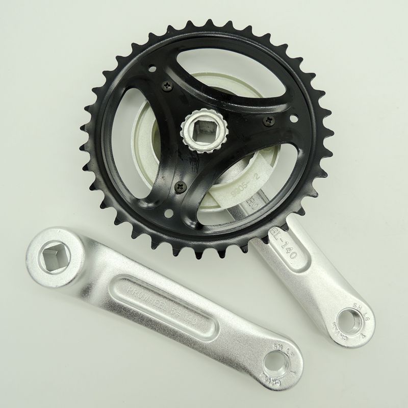 Prowheel 140mm Legierung Aluminium freundlicher Fahrrad Kurbel 36T Elektrische Fahrrad Kurbel Stahl MTB Fahrrad Kurbel