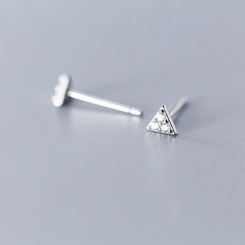 La Monada Stud Oorbellen Voor Vrouwen Zilver 925 Driehoek Geometrie Fijne Vrouwen Oorbellen Sieraden Stud Oorbellen 925 Sterling Zilver