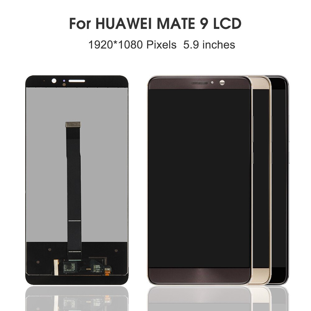 Til huawei mate 9 lcd display berøringsskærm digitizer til huawei mate 9 lcd med frame mate 9 mha -l09 mha -l29 skærm