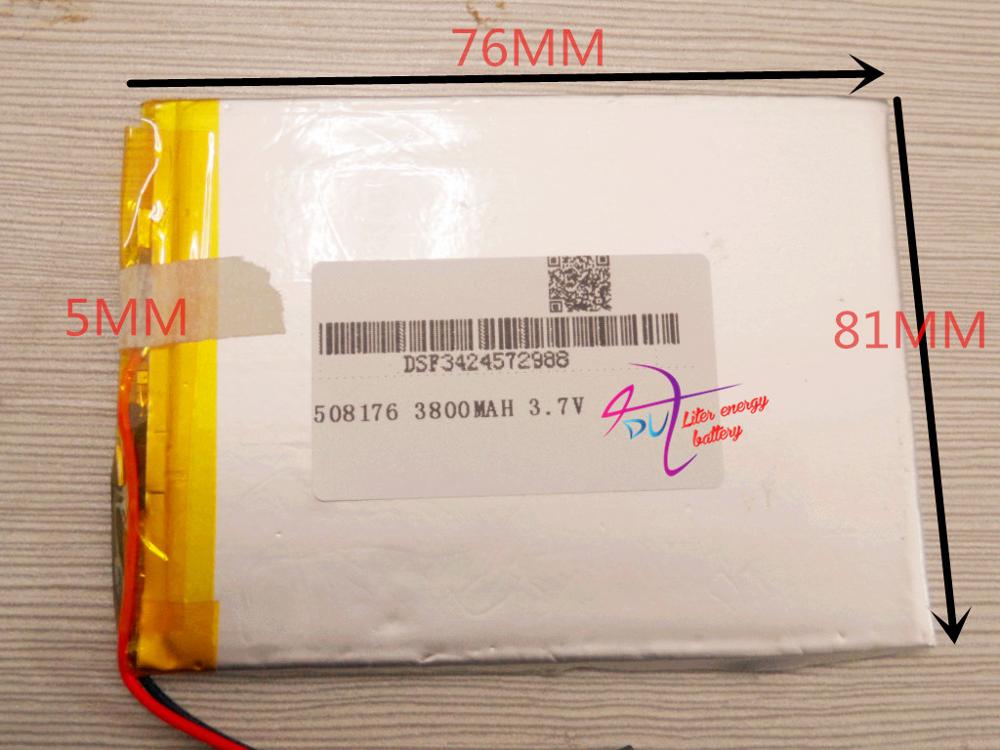 tablet battery 508176 high-capacity lithium polymer battery 3800 mAH battery mobile power