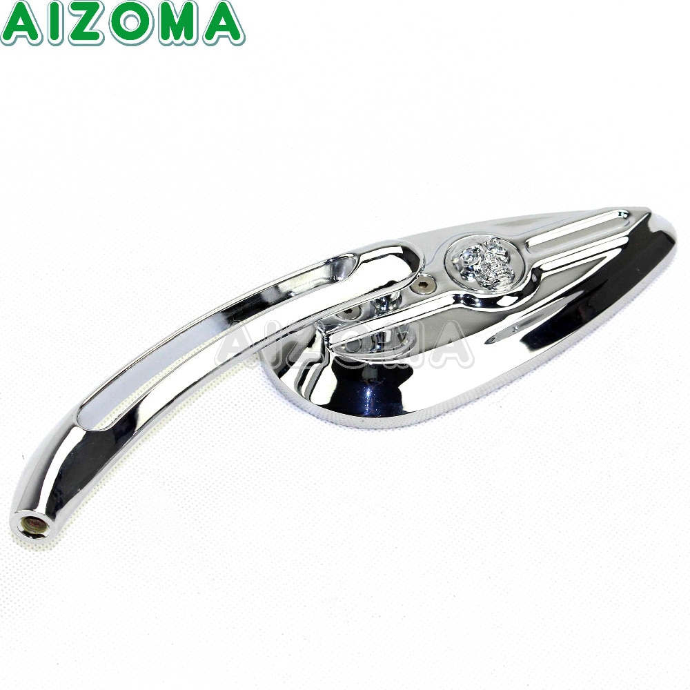 Espejos retrovisores cromados de 2 uds. Para motocicleta, espejo retrovisor lateral de aluminio para Harley Sportster Dyna Heritage, crucero Softail