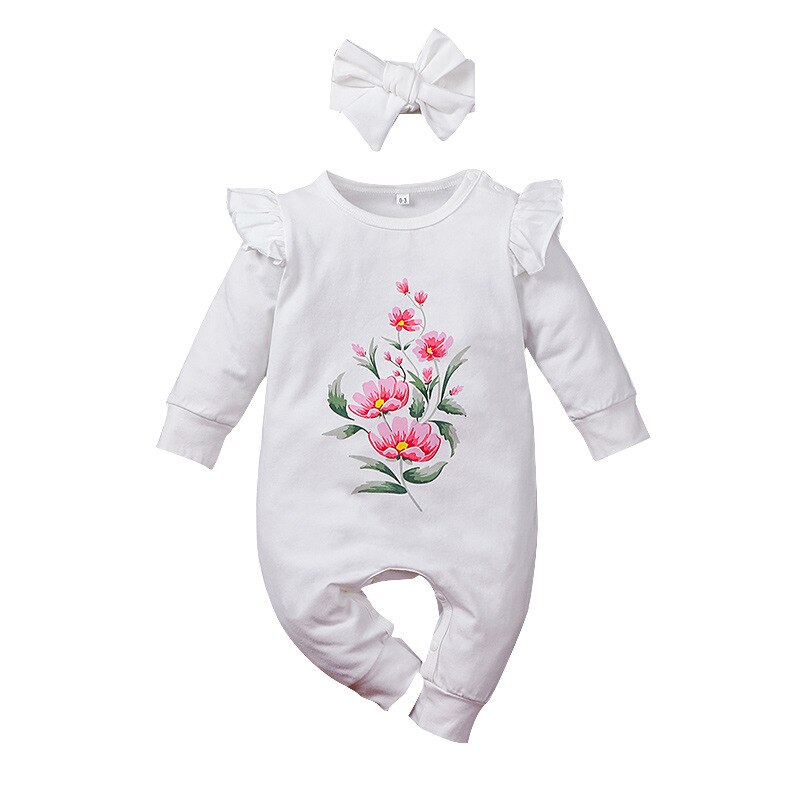 carter toddler Autumn newborn clothes baby girls long-sleeved jumpsuit printed: HP20661 / 12M