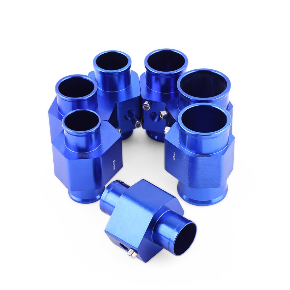 Adaptador de Sensor de temperatura para manguera de radiador de coche, junta Universal de Metal, color azul, 26/28/30/32/34/38/40mm