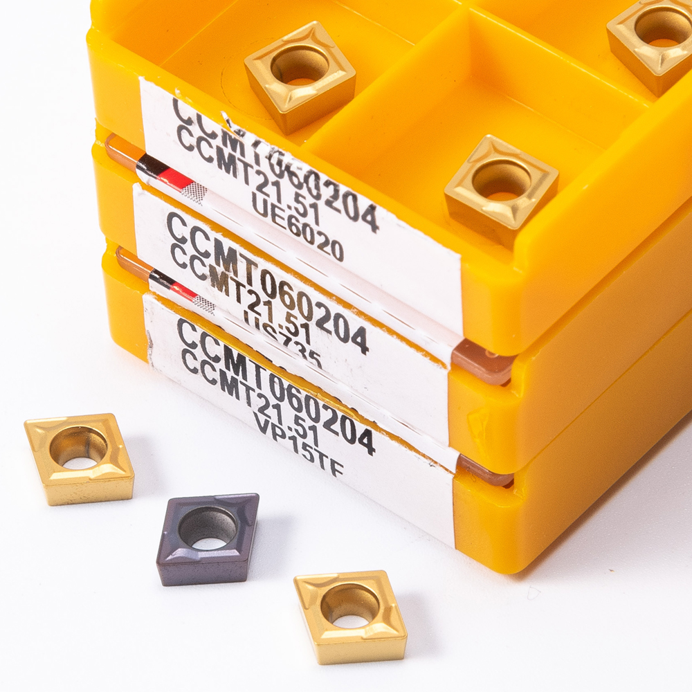 10 pces ccmt060204 ue6020 vp15tf us735 carboneto de torneamento interno ferramenta ccmt 060204 torneamento inserção ccmt0602 torno ferramenta