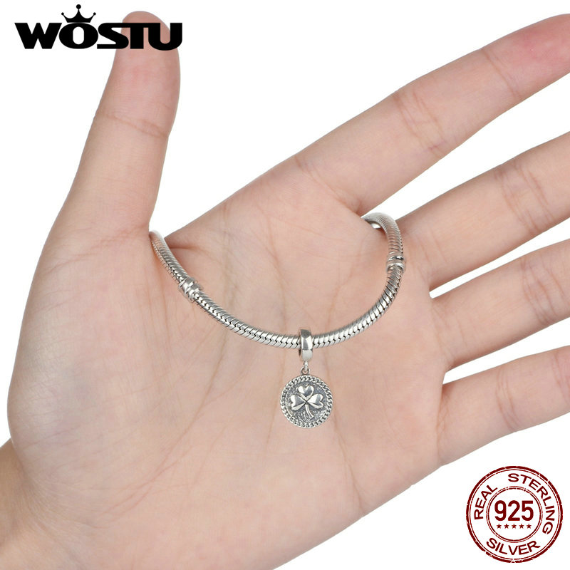 Autumn 100% 925 Sterling Silver Clover Charm Fit Original WST Bracelet Pendants Authentic Jewelry Women