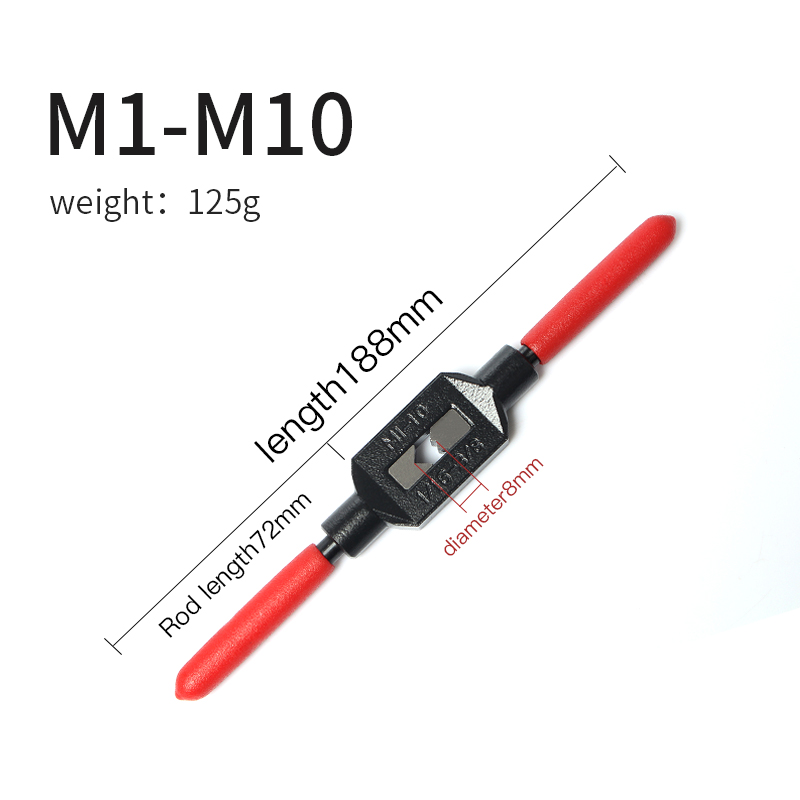 Anti skid handle tapping Tapping Manual tap wrench Tapping tool T-shaped adjustable M1-4 M10-M33 Feeding tap with twist drill: M1-M10