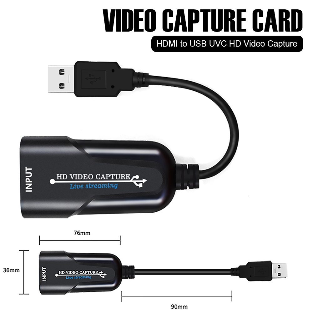 Portable USB Video Capture Card 1080P/60fps HDMI To USB Adapter Gaming Video Capture Device Video Adaptador Computer Accessories
