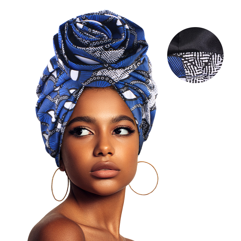 Berretto turbante foderato in raso africano da – Grandado