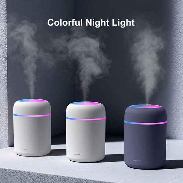 Portable 300ml Humidifier USB Ultrasonic Dazzle Cup Aroma Diffuser Cool Mist Maker Air Humidifier Purifier with Romantic Light