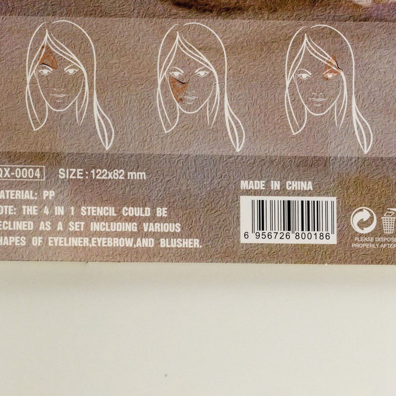 Diy Make-Up Template Kaart Wenkbrauw Eyeliner Oogschaduw Mal Gezicht Contour Model Stencil Card Grooming Model Voor Vrouwen Meisje