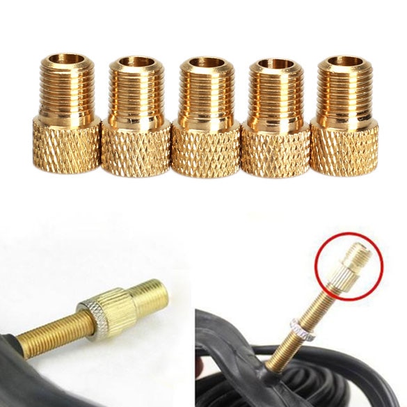 5Pcs/10Pcs Presta To Schrader Air Pump Bicycle Bike Valve Type Adaptor Converter Adapter Zinc Alloy Repair Tool: 5pcs
