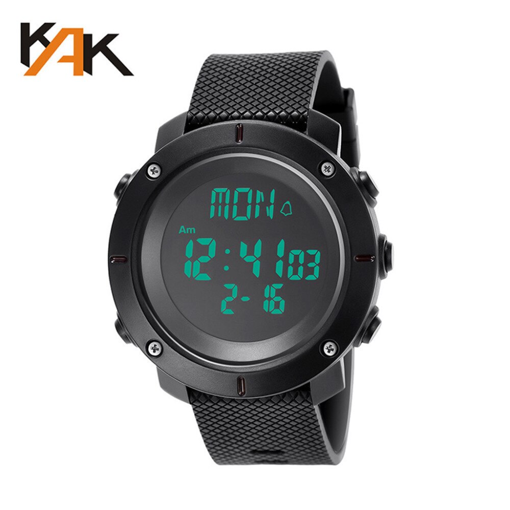 KAK Watch-reloj electrónico de alta gama para hombre, resistente al agua hasta 30M, contador de pasos, deportivo, novedad