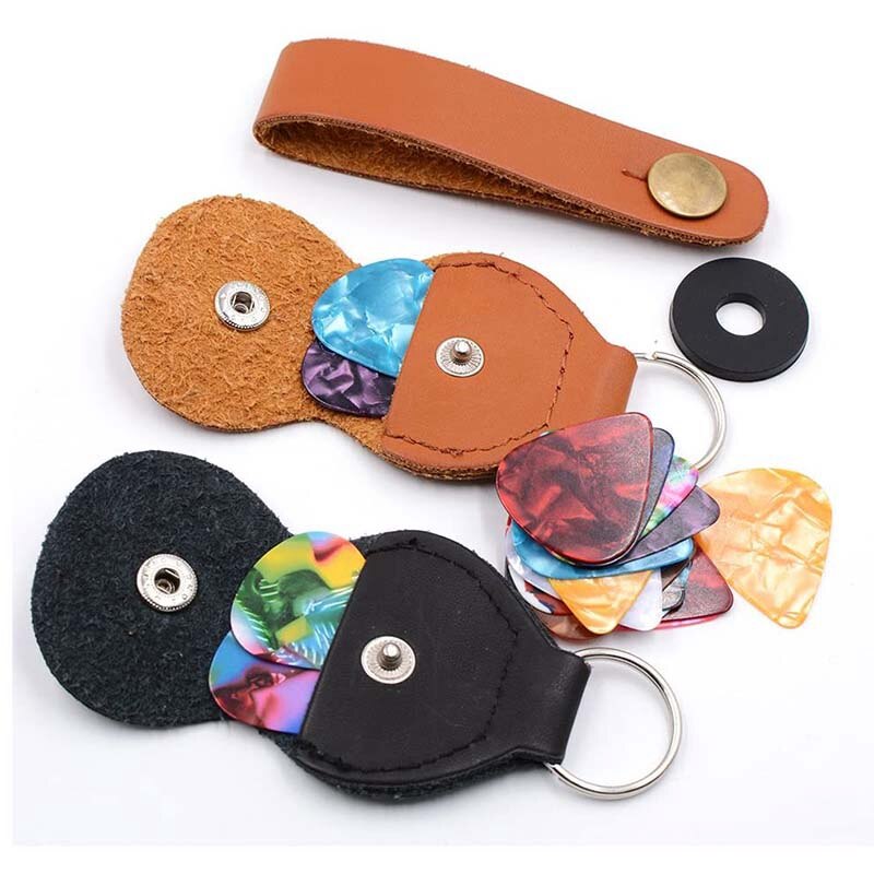 Guitar picks and pick holder case, inklusive 2 pick holder case /10 stk 0.46mm pick /10 stk 0.71 pick ,4 stk 0.91 pick