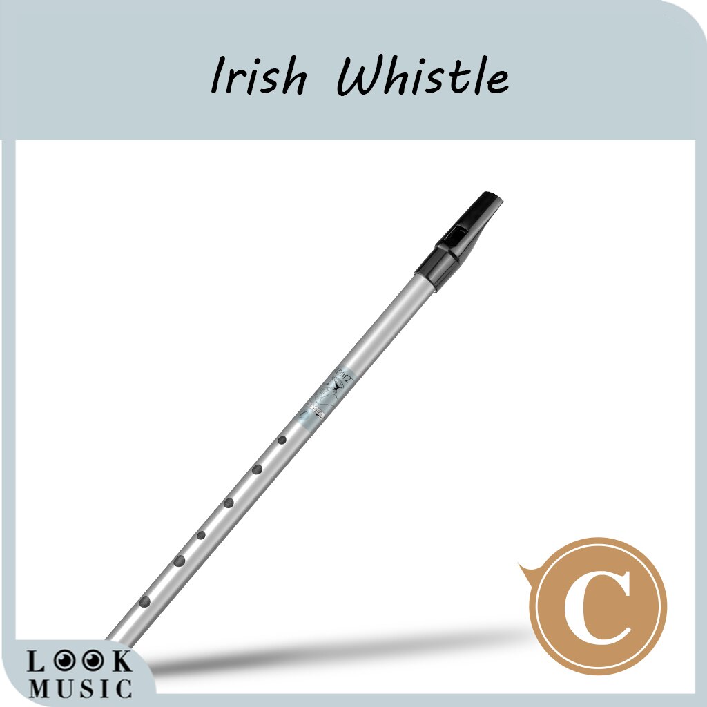 Traditionele Ierse Tin Fluitje In De Sleutel Van C Aluminium Voor Beginners Gebruik (Zilver)