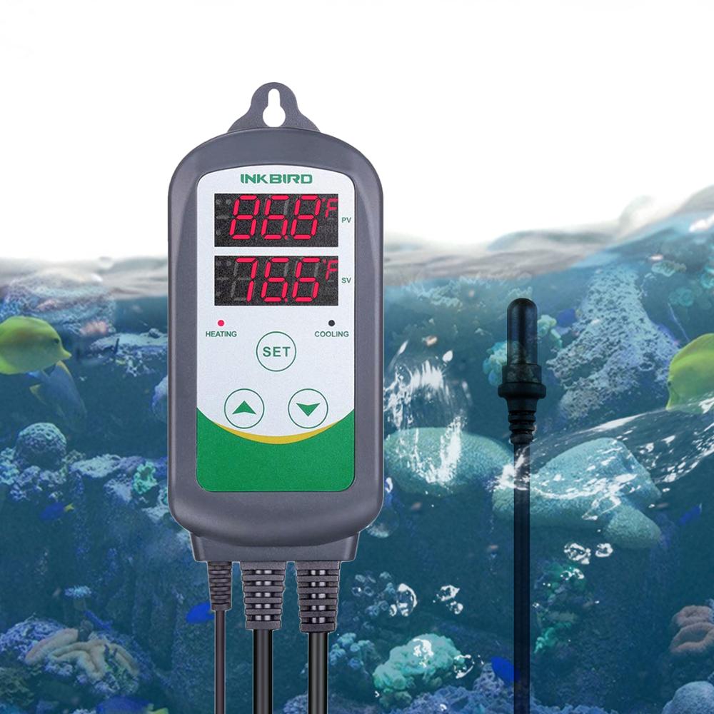 Inkbird ITC-308S régulateur de température automatique de chauffage/refroidissement avec sonde d'aquarium Durable pour piscine et alarme d'ambiance d'eau salée