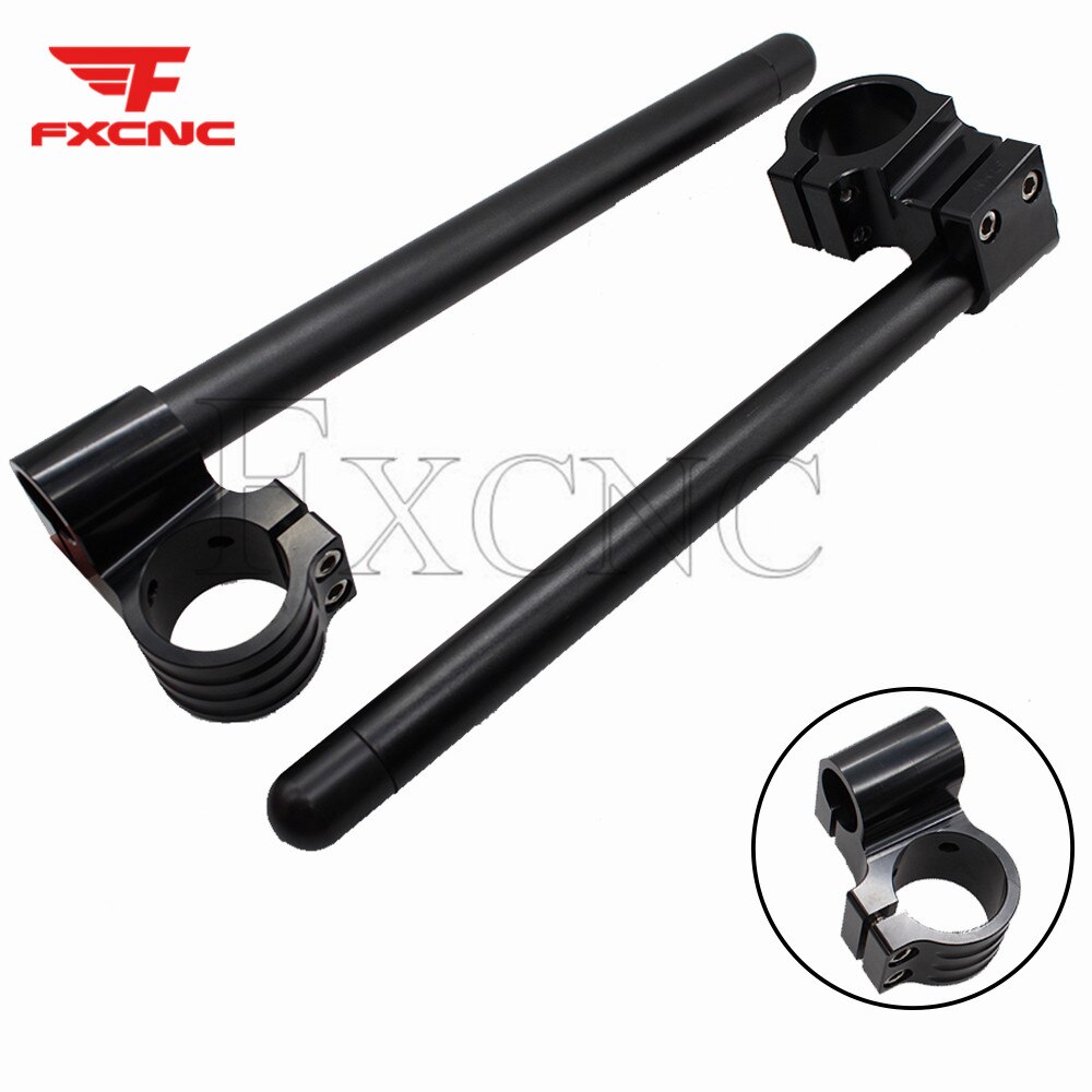 For Universal CNC Aluminum Motorcycle Riser Handlebar Clip-Ons Fork Handle Bars Clip ons Motorbike Handlebar