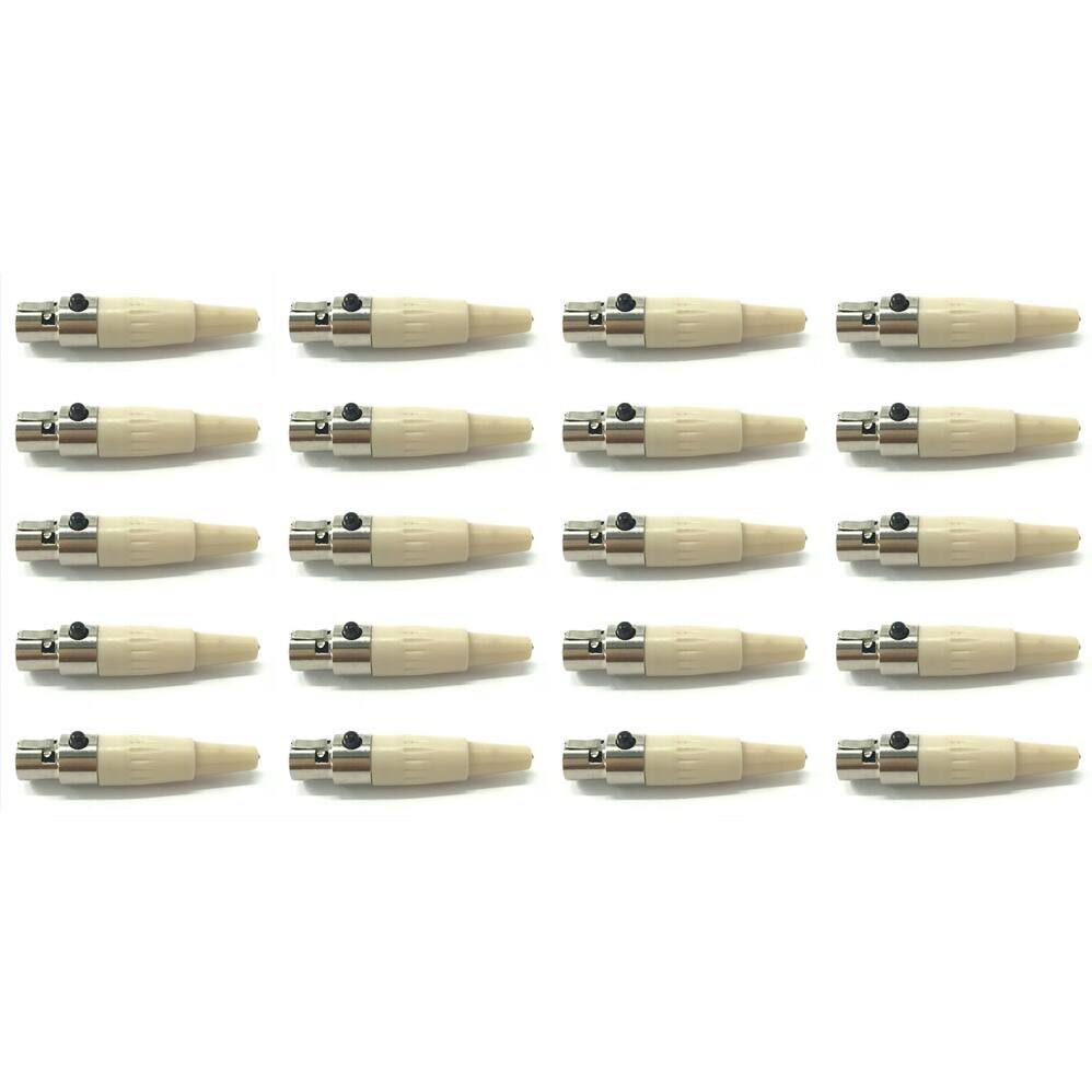 20pcs DIY 4pin Stereo Screw Lock Connector for shure Microphone Spare Plug adapter