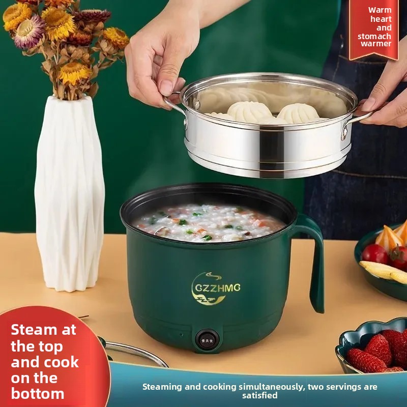 Multifunktionaler Mini-Elektro-wok zum Braten, Verbrühungen zu Hause, Schlafsaal, elektrischer Heiztopf, kleiner Reiskocher