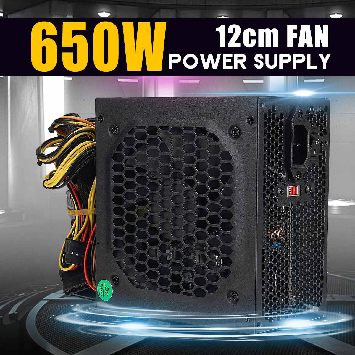650W Voeding Voor Pc 12Cm Fan 8 Pin Pci Sata 12V Computer Voeding
