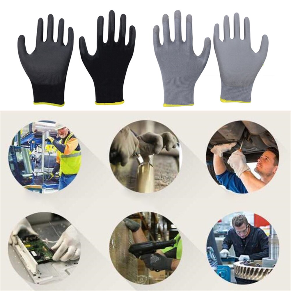Safety Work Gloves Dust-free Electronic Nylon Rubber Dipping Coating Precise Assembling Comfortable Anti-static