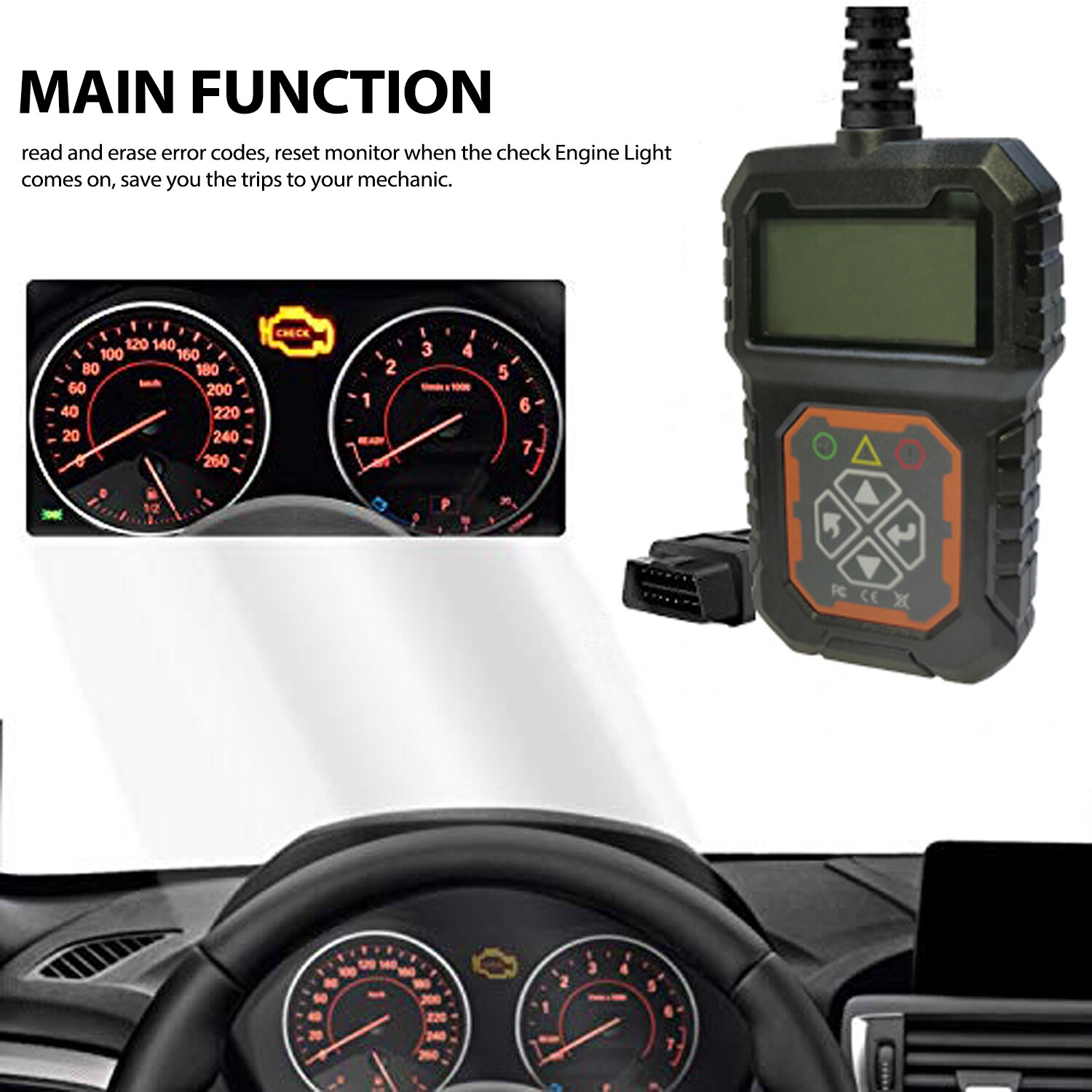 Handheld Digital Automotive Car Scanner Diagnostic Read Clear Erase Codes Tool Fault Diagnostic Instrument