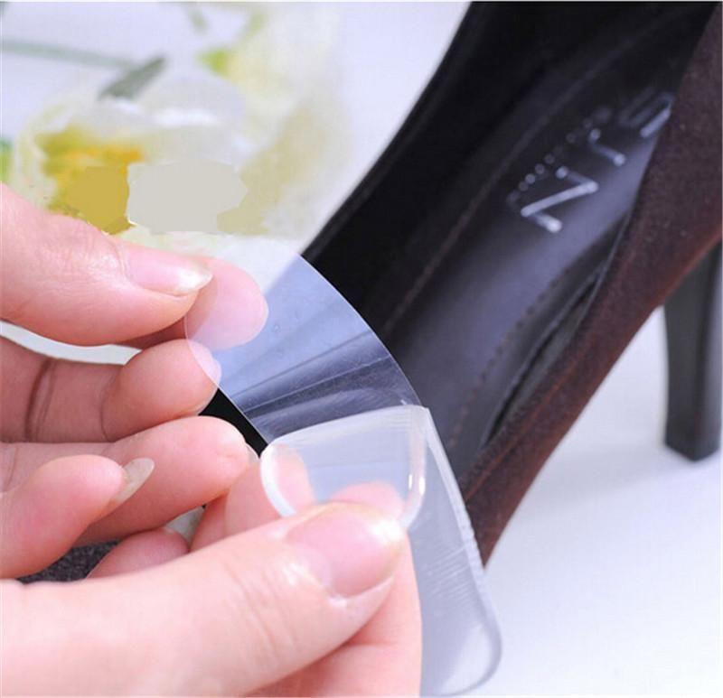 1 paires transparentes Silicone Gel chaussure talon protecteurs soulagement de la douleur Gel semelles pour dos talon coussinet bâton pédicure