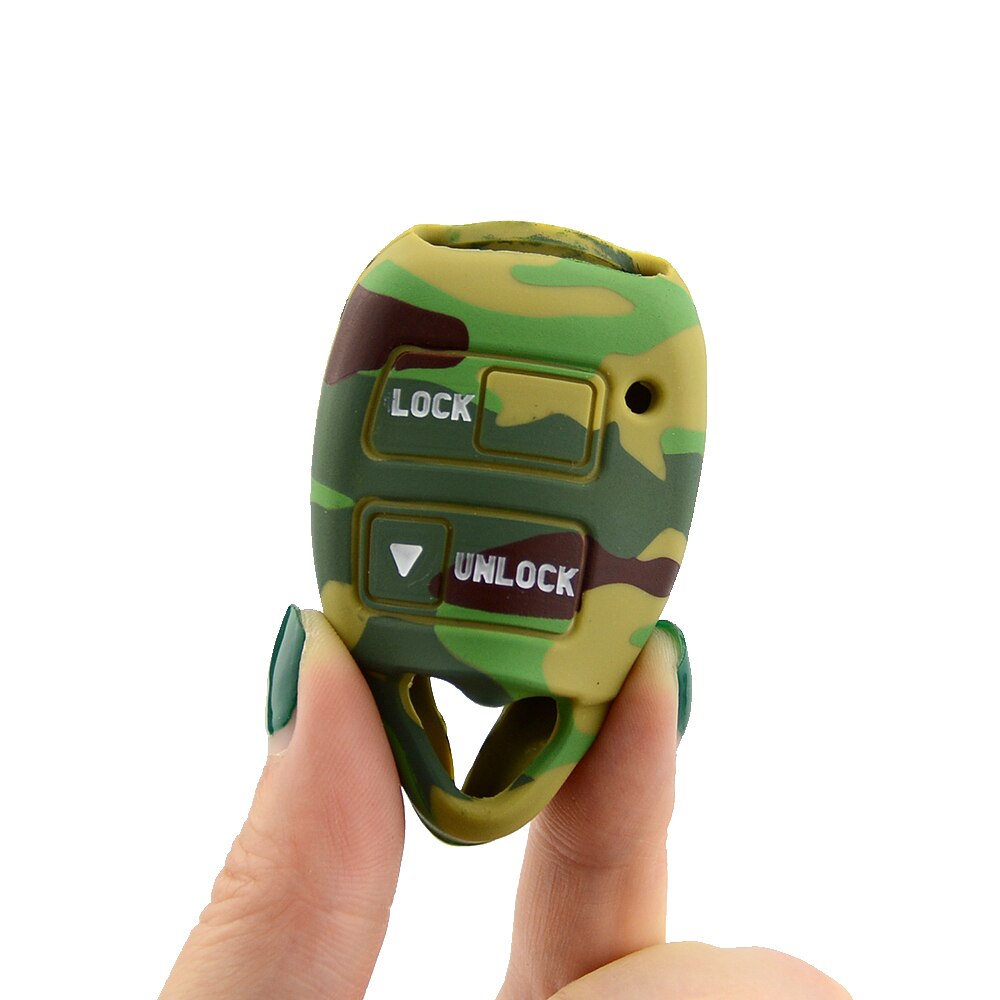 Okeytech 2 Buttons Silicone Rubber Car Key Cover Case Holder for TOYOTA CAMRY RAV4 PRADO COROLLA AVENSIS LAND CRUISER Yaris