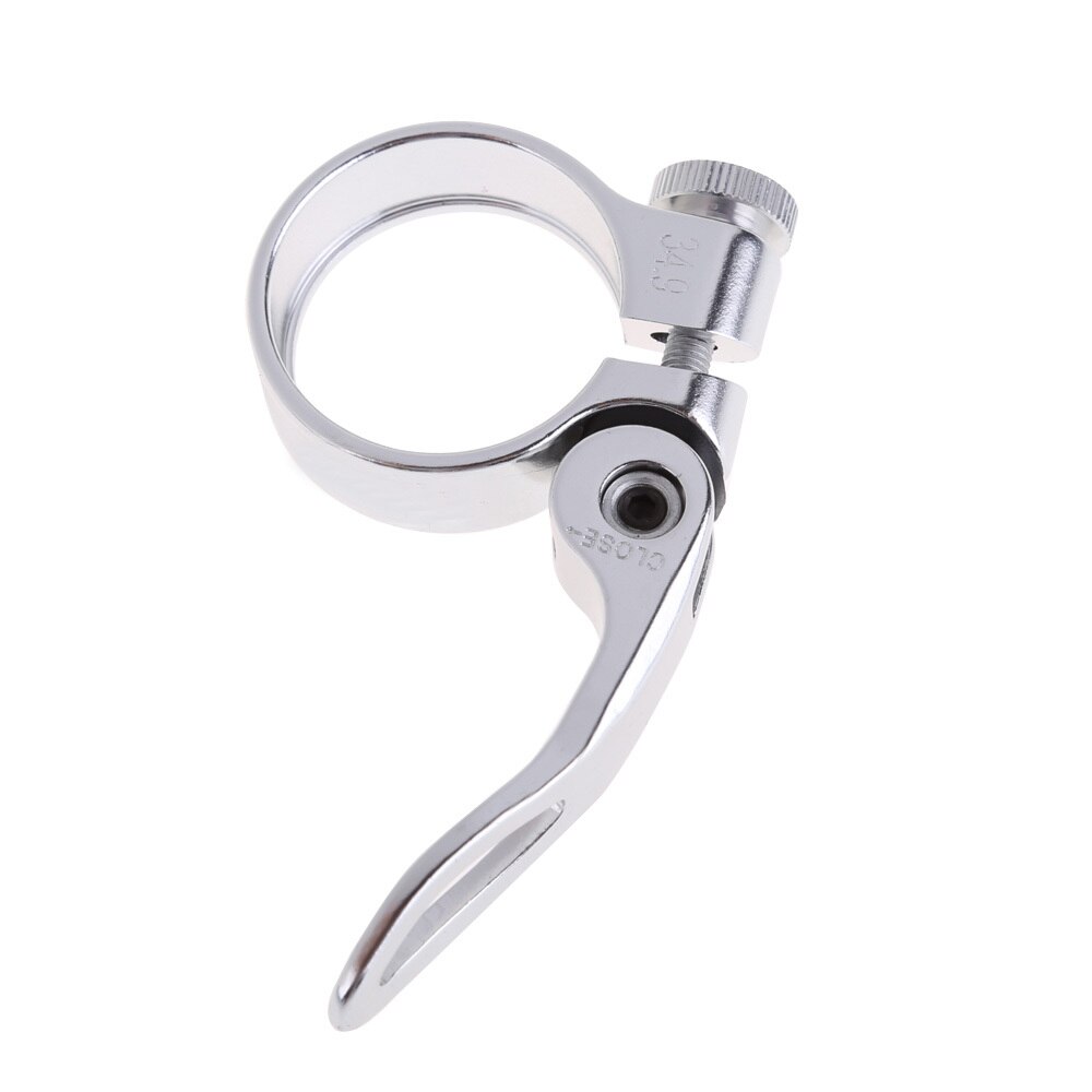 Tija de sillín para bicicleta de montaña y carretera, aleación de aluminio, 30,8mm-31,6mm, liberación rápida, pinza de tubo: Gris claro