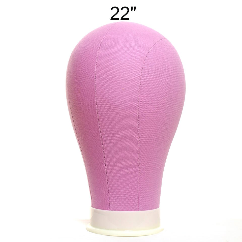 Yellow Block Canvas Manikin Head Wigs Mannequin Head Displaying Making Styling Model Manikin Head For Making Sew in wigs: Pink 22 inch