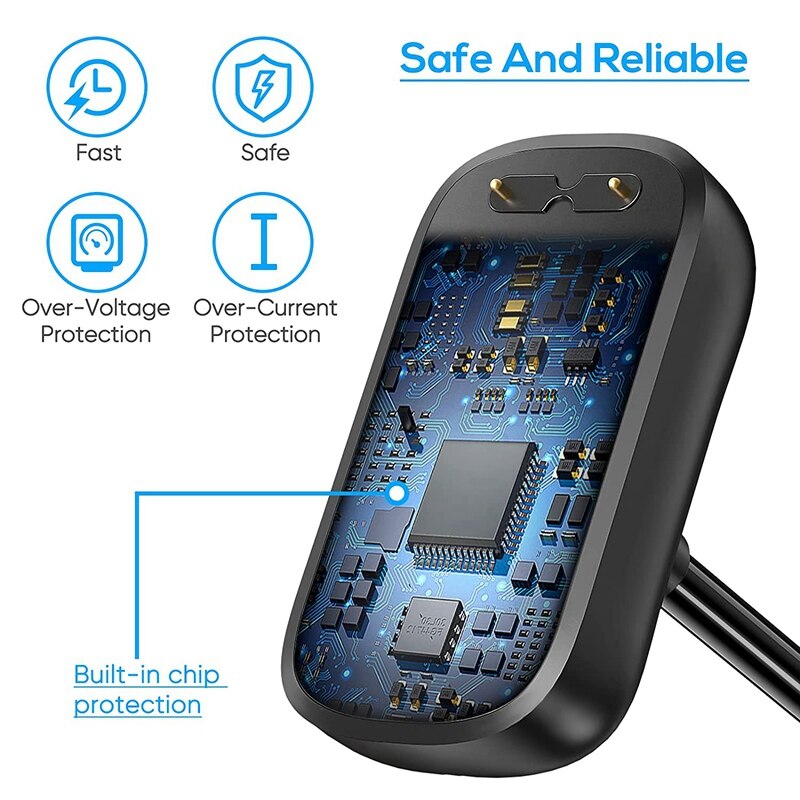 2 Pack Charging Cable for Fitbit Luxe/Charge 5, Replacement USB Charger Cord for Fitbit Luxe with Reset Button [3.3FT]