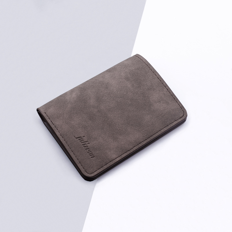 Modny portfel męski/damski ID/portfel z miejscem na karty kredytowe dla mężczyzn Multi-Card BagHolder Dwuczęściowy mały portfel Czarny/szary portmonetka: Kawy