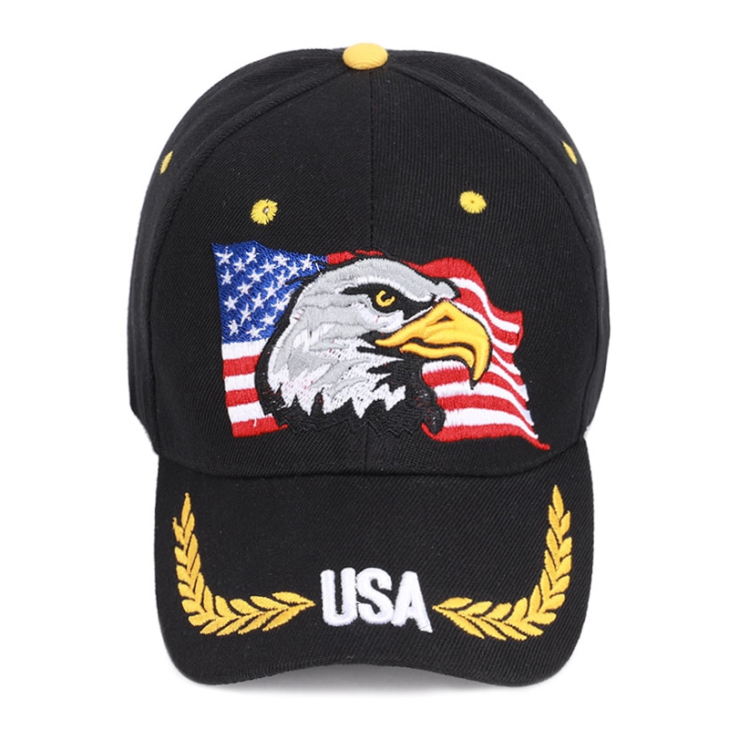 Dei nuovi Uomini di Animale Trucker Cappello Patriottica Bald Eagle e Americano Berretto Da Baseball Bandiera USA 3D Ricamo Farm Schioccano Indietro snapback Osso