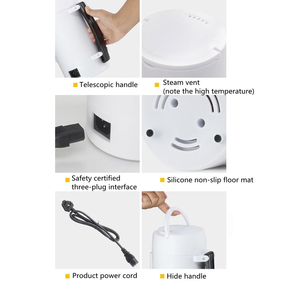 700ML 400W szybko wrzący czajnik wodny podróż na wolnym powietrzu czajnik elektryczny wielofunkcyjny izolowany czajnik z regulacją temperatury