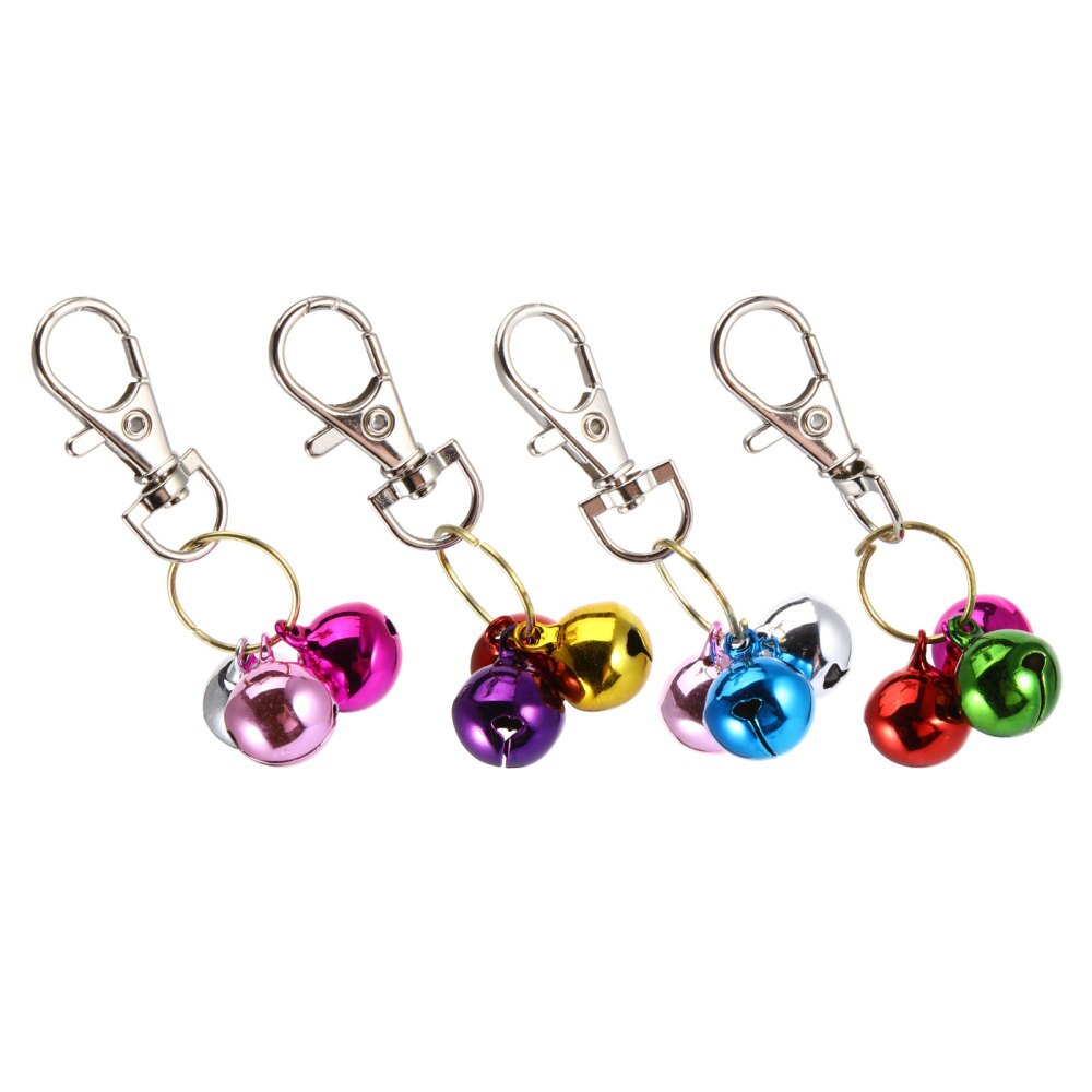 Colgantes de entrenamiento con forma de campana de gato de 4 uds, campanillas para Collar para mascotas, suministros para Collar