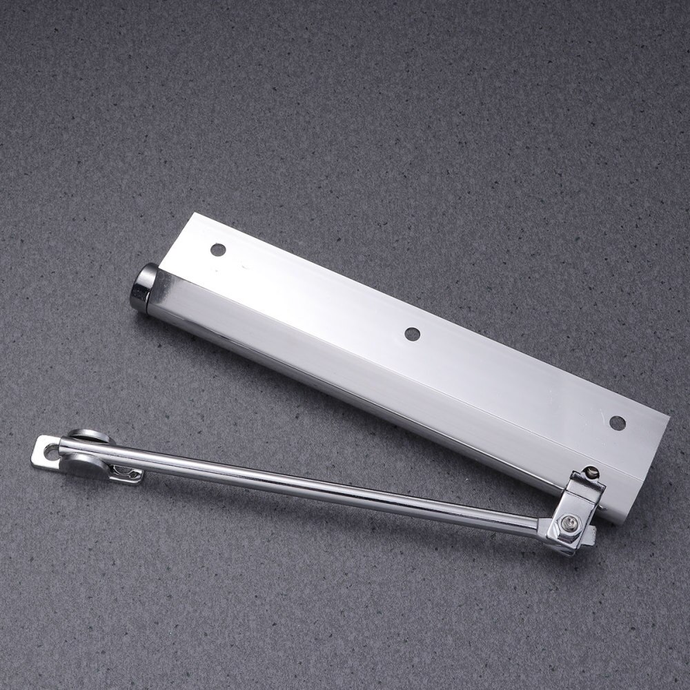 1Pc 35KG Automatic Door Closer Home Use Concealed Door Spring Hinge Buffer Free Punching Automatic Door Closer Device (Ivory Whi