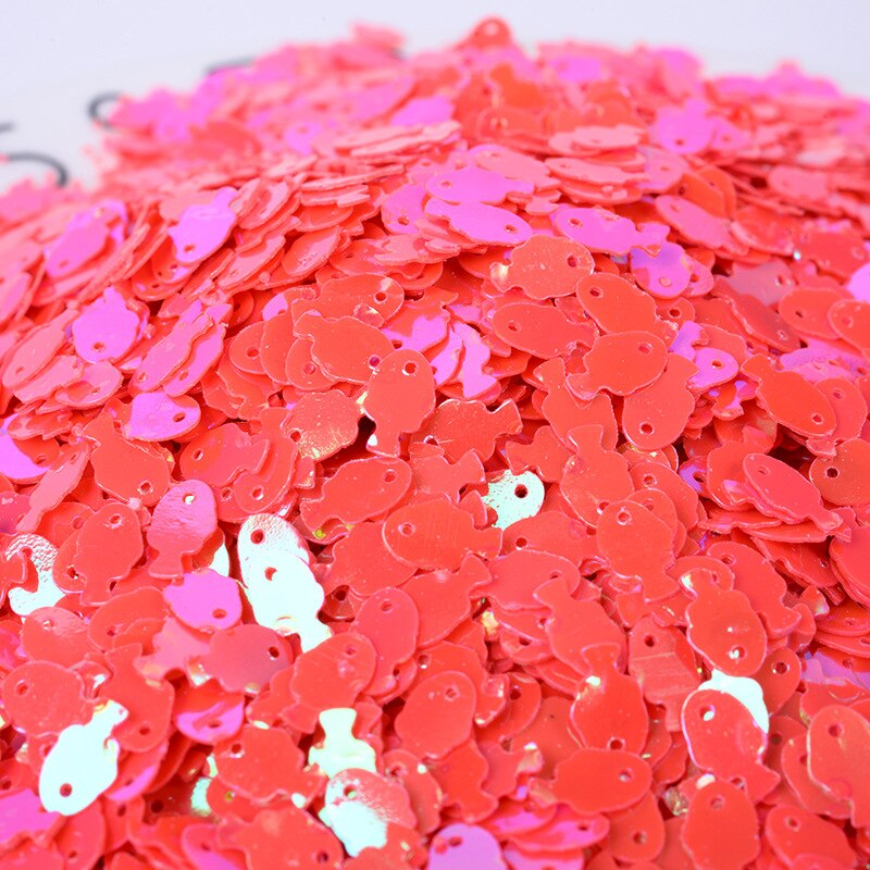 10 G/partij Vis Vorm Pailletten Voor Ambachten Pailetten Pvc Losse Sequin Nail Art Confetti Diy Naaien Accessoires Craft Glitter 5*8Mm: watermelon red