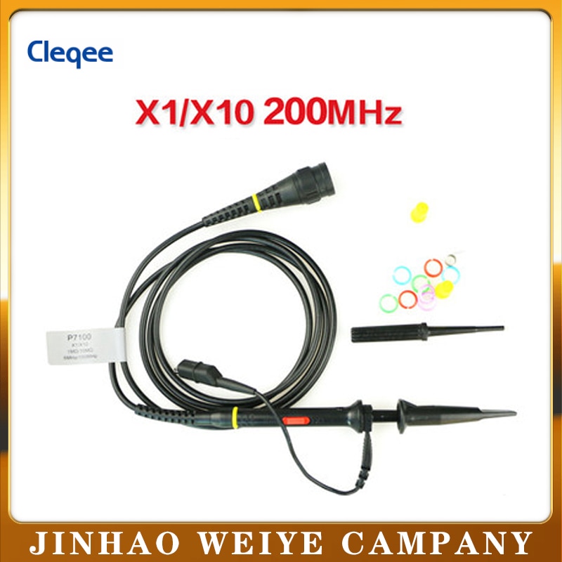 Cleqee P7060 / 7100 / 7200 / 7300 Oscilloscope Probe Cap BNC Oscilloscope Probe X1 / X10 With Color Ring