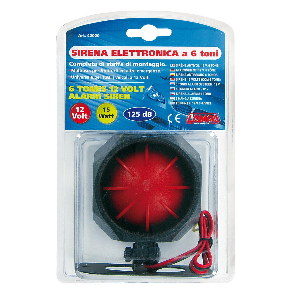 Sirène électronique pour voiture 12 volts Kit complet support pour montage
