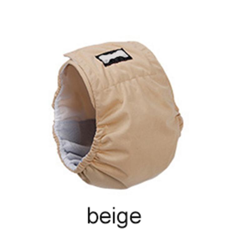 Pet Sanitary Pants Dog Diaper Protect Male Dog Physiological Wear Belly Teddy Golden Hair Waterproof Underpants Pet Supplies: Beige / L