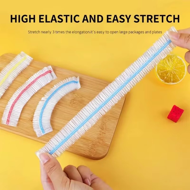 Einweg Lebensmittel Abdeckung Elastische Saran Wrap Frischhalten Deckel Obst Abdeckungen Frischhaltefolie Dusche Kappen Küche Lagerung Taschen Organizer
