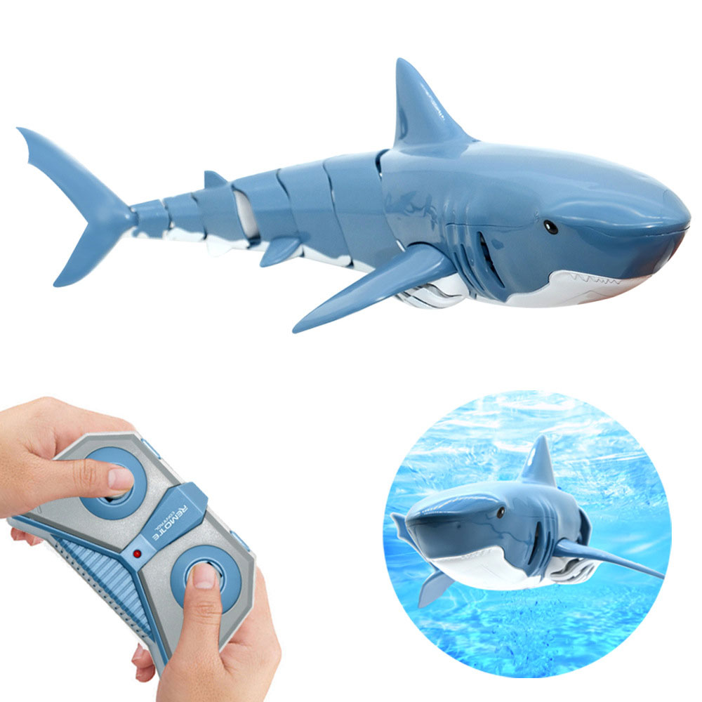 RC Shark 2.4G Electric Simulation Waterproof Fish 20 Minutes Long Battery Life Summer Water Swimming Toddlers Toys