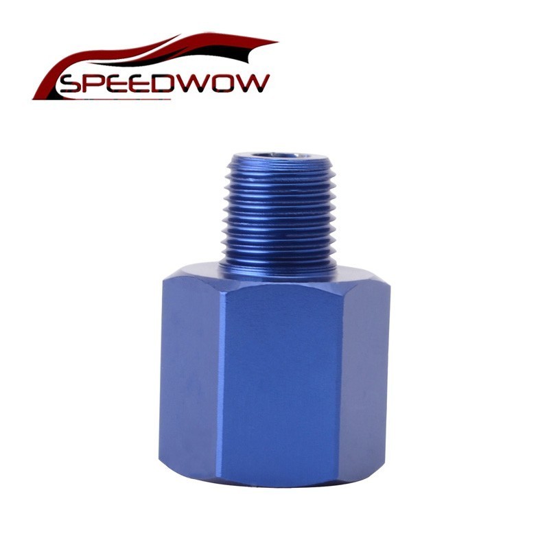 SPEEDWOW Car Parts M12 to 1/8 NPT Aluminum Gauge Sensor Thread Adapter Reducer Oil Pressure Sensor Adapter