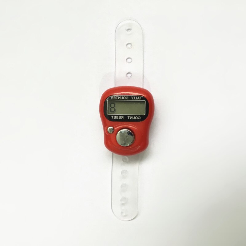 1 pcs Hand Held Operated Ring Counter Cute LCD Electronic Digital thumb Finger counter Mini Stitch Marker 20%off: A R