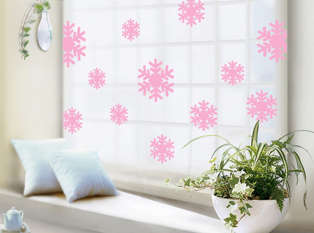 25# Wall Sticker Frozen Snow Flakes Vinyl Art Wall Quote Decal Sticker Removable Waterproof Wall Stickers Living Room Decor