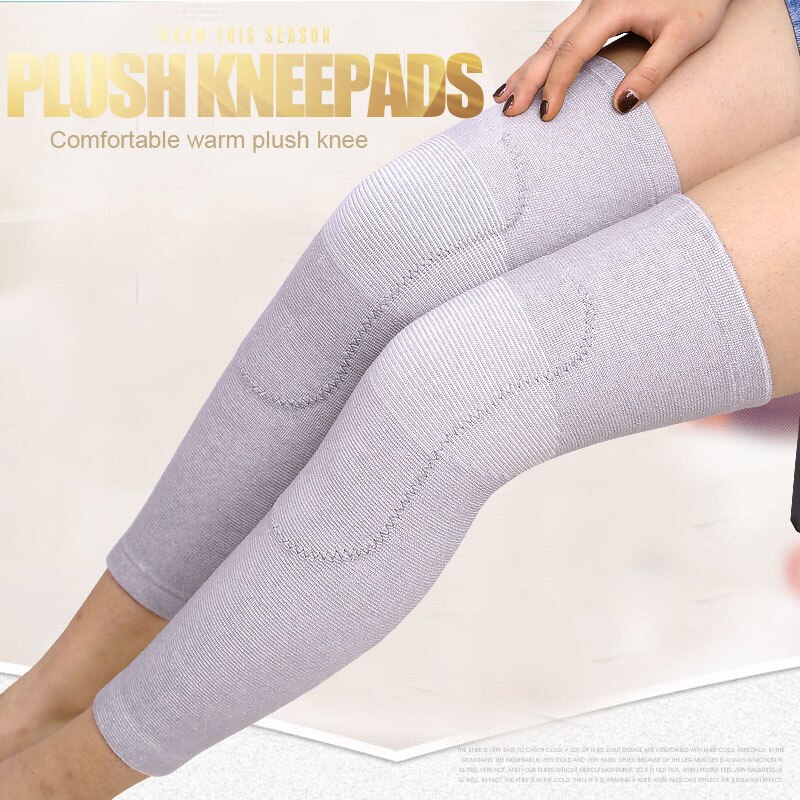 Aoloks-rodillera de apoyo para la rodilla, protector elástico para lesiones en el gimnasio, cálido, ideal para el invierno, 1 par