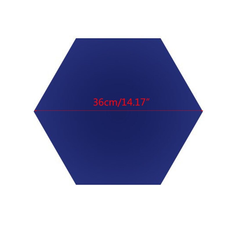 12Pcs Hexagon Acoustic Absorption Panel Board Polyester Fiber Felt Soundproofing Insulation Beveled Edges Wall Tiles