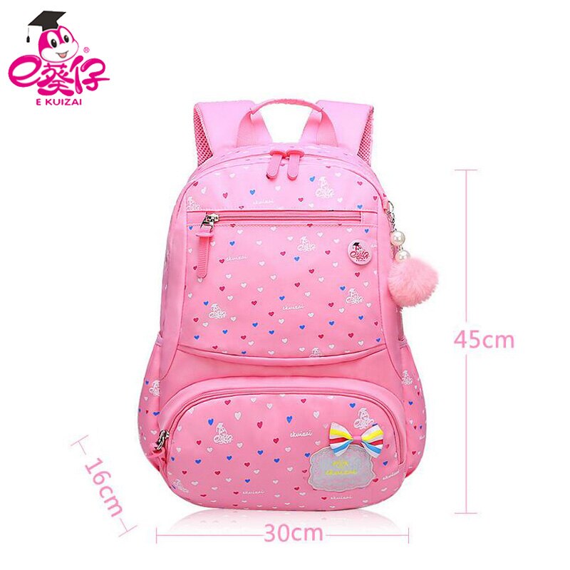 Kid Schooltassen Rits Meisje Tiener Rugzak Primaire Schooltas Senior Kwaliteiten Effen Schooltas Vrouwen Schoudertas Mochila: Pink big